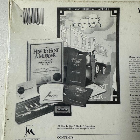 NWT Vintage Murder Mystery Game How To Host Murder Watersdown Affair Adventure - Picture 3 of 9